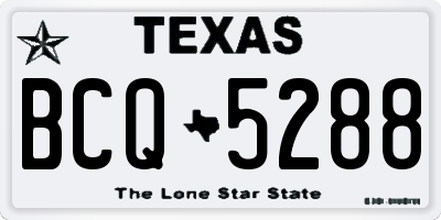 TX license plate BCQ5288