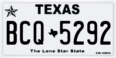 TX license plate BCQ5292