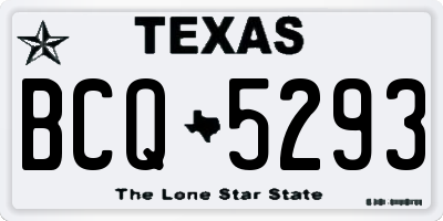 TX license plate BCQ5293