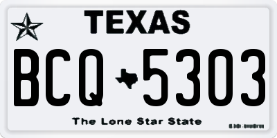 TX license plate BCQ5303