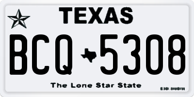 TX license plate BCQ5308