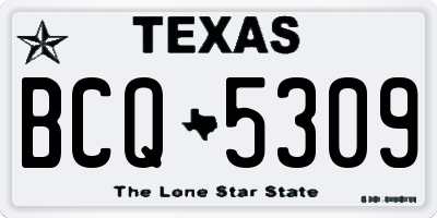 TX license plate BCQ5309