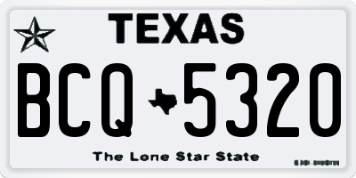 TX license plate BCQ5320