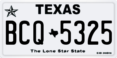 TX license plate BCQ5325
