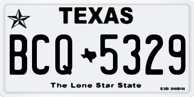 TX license plate BCQ5329