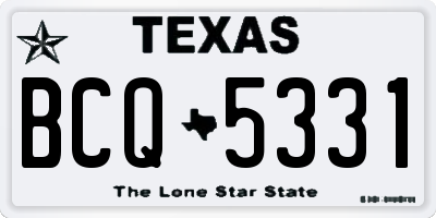 TX license plate BCQ5331