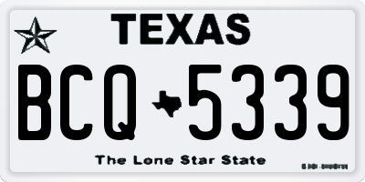 TX license plate BCQ5339