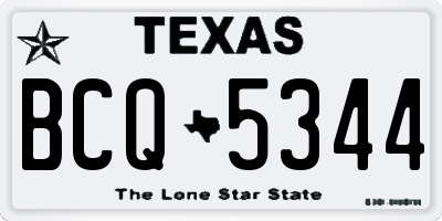 TX license plate BCQ5344