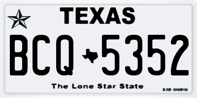 TX license plate BCQ5352