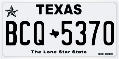 TX license plate BCQ5370