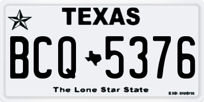 TX license plate BCQ5376