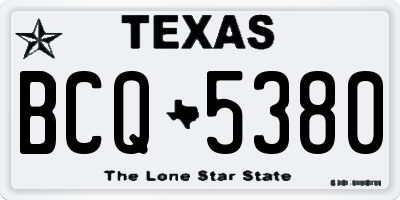 TX license plate BCQ5380