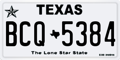 TX license plate BCQ5384