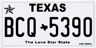 TX license plate BCQ5390