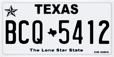 TX license plate BCQ5412