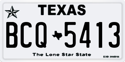 TX license plate BCQ5413