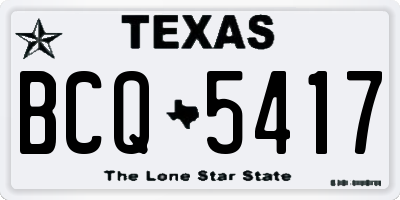 TX license plate BCQ5417