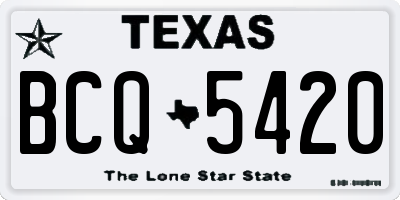 TX license plate BCQ5420