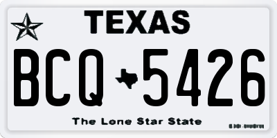 TX license plate BCQ5426