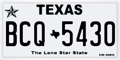 TX license plate BCQ5430