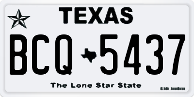 TX license plate BCQ5437