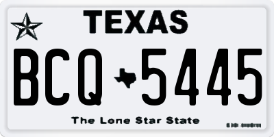 TX license plate BCQ5445
