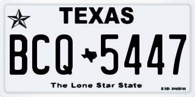 TX license plate BCQ5447