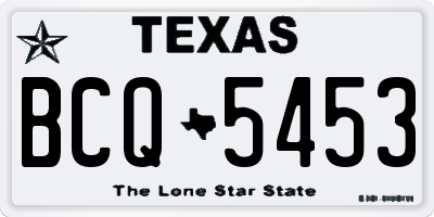 TX license plate BCQ5453