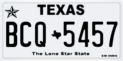 TX license plate BCQ5457
