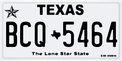 TX license plate BCQ5464