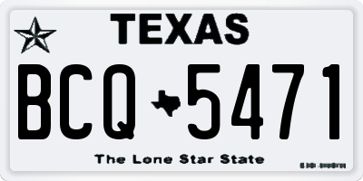 TX license plate BCQ5471
