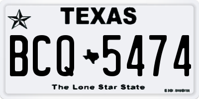 TX license plate BCQ5474