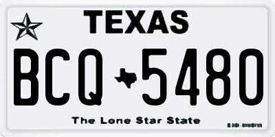 TX license plate BCQ5480