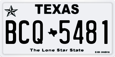 TX license plate BCQ5481
