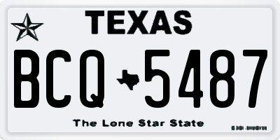 TX license plate BCQ5487