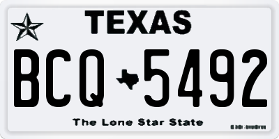 TX license plate BCQ5492