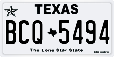 TX license plate BCQ5494