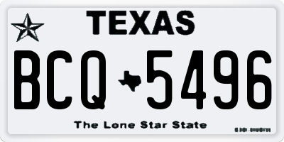 TX license plate BCQ5496