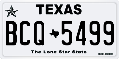 TX license plate BCQ5499