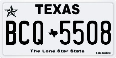 TX license plate BCQ5508