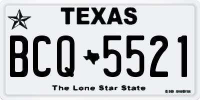 TX license plate BCQ5521