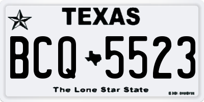 TX license plate BCQ5523
