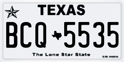 TX license plate BCQ5535