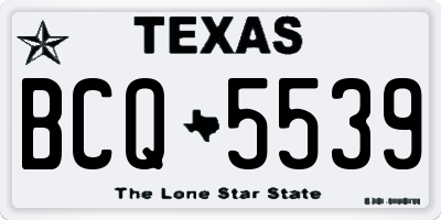 TX license plate BCQ5539