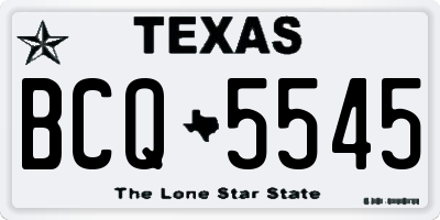 TX license plate BCQ5545