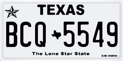 TX license plate BCQ5549