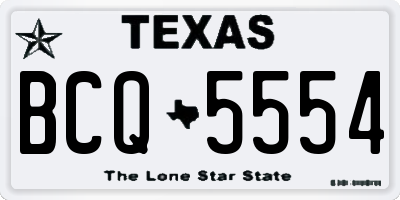 TX license plate BCQ5554