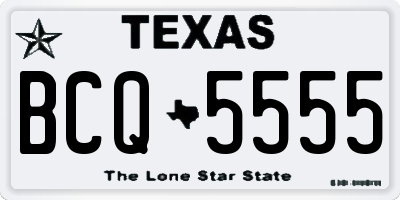 TX license plate BCQ5555