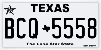 TX license plate BCQ5558