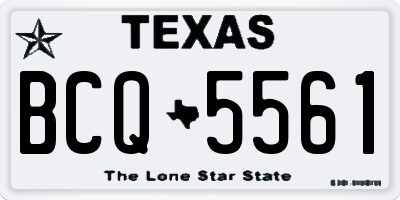 TX license plate BCQ5561